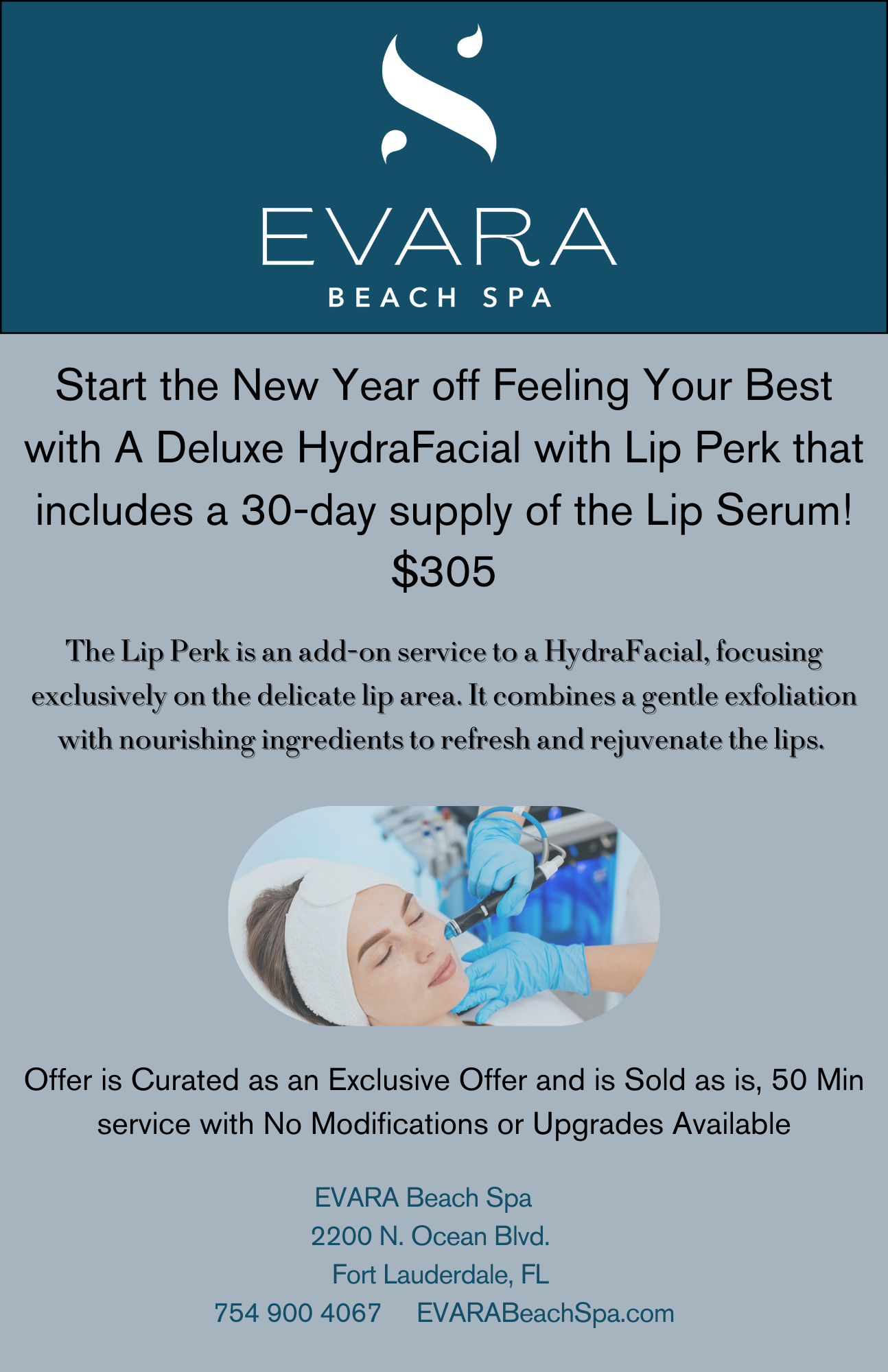 Hydrafacial & Lip Perk $305